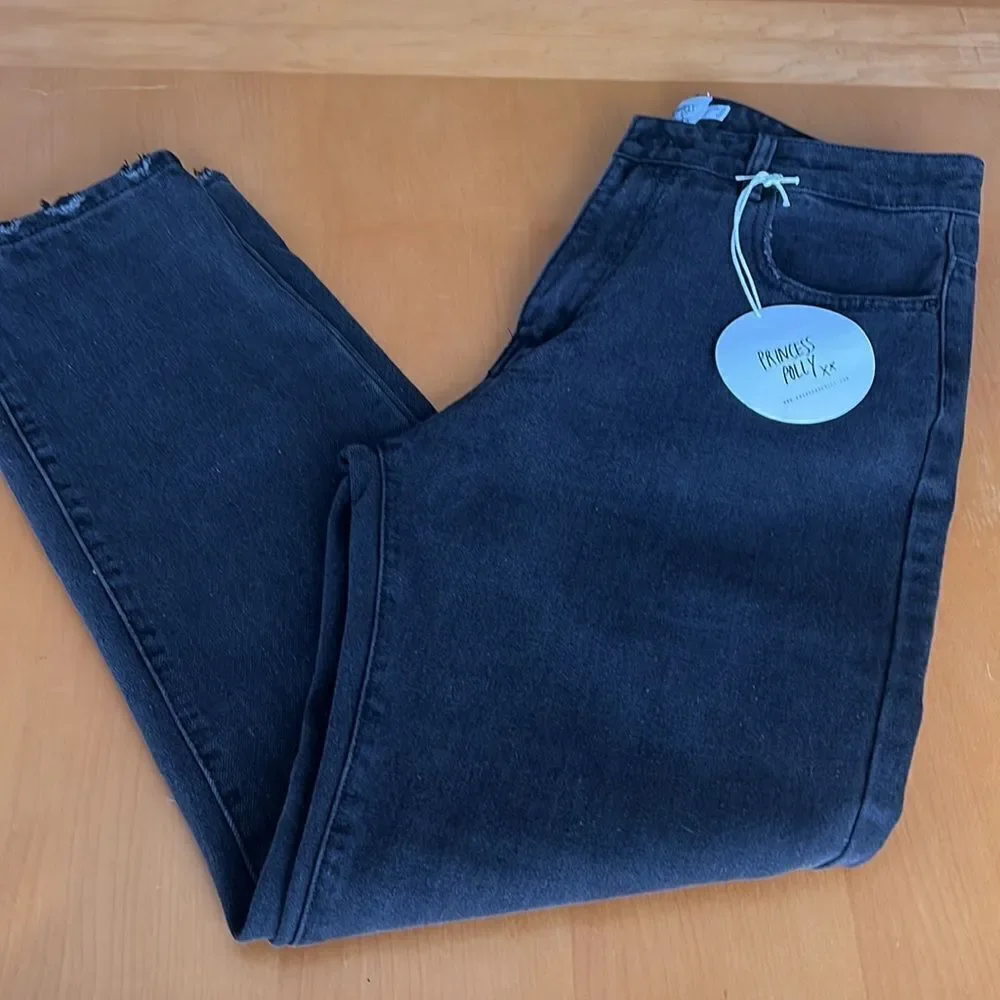 Princess Polly Black NWT SECONDCITY JEANS SIZE 10 US